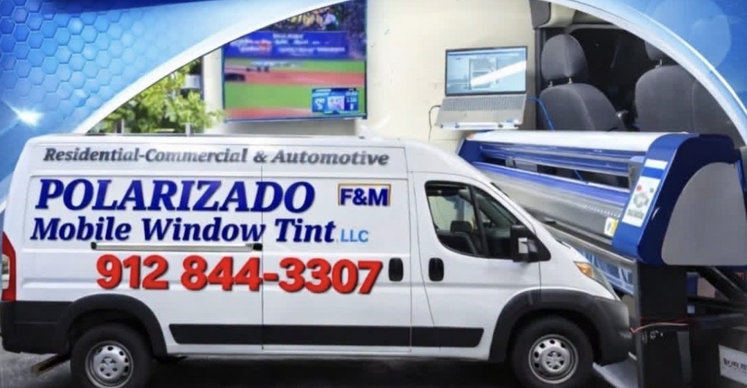Polarizado F&M mobile window tinting service van